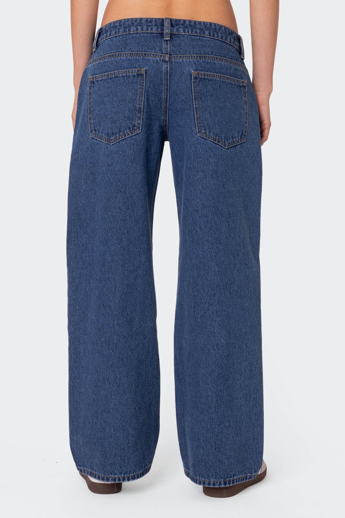 Washed Low Rise Jeans