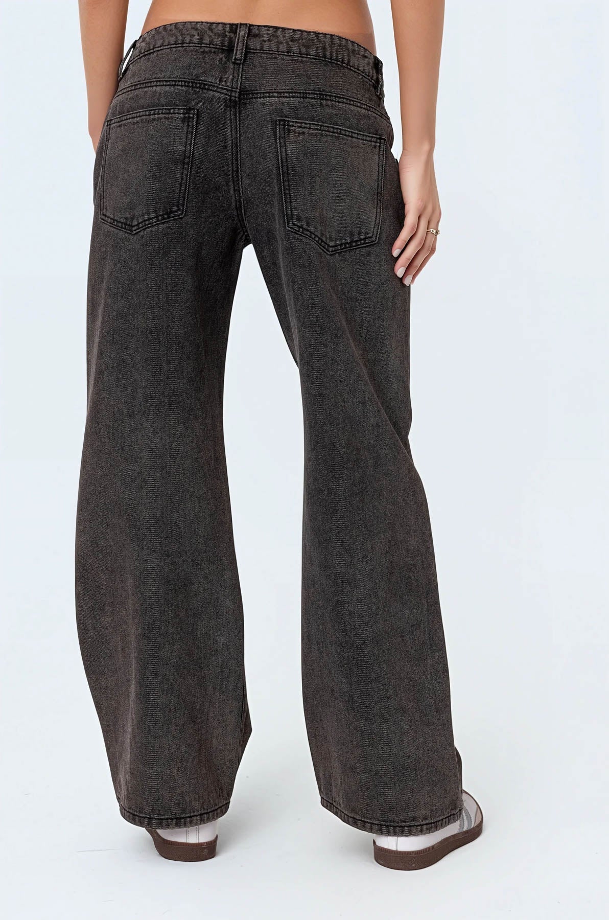 Washed Low Rise Jeans