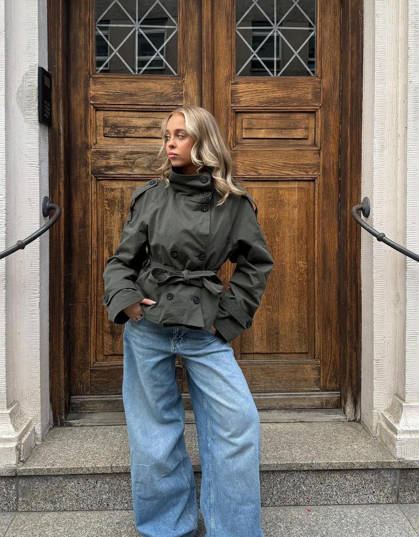 Cropped Trench Coat