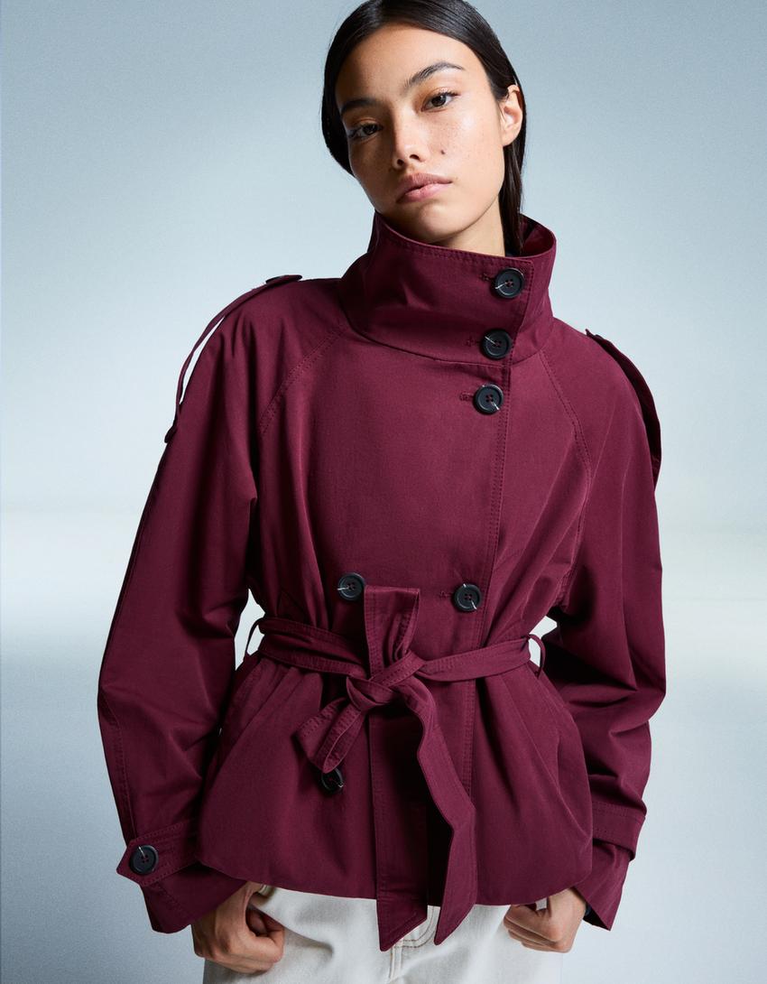 Cropped Trench Coat