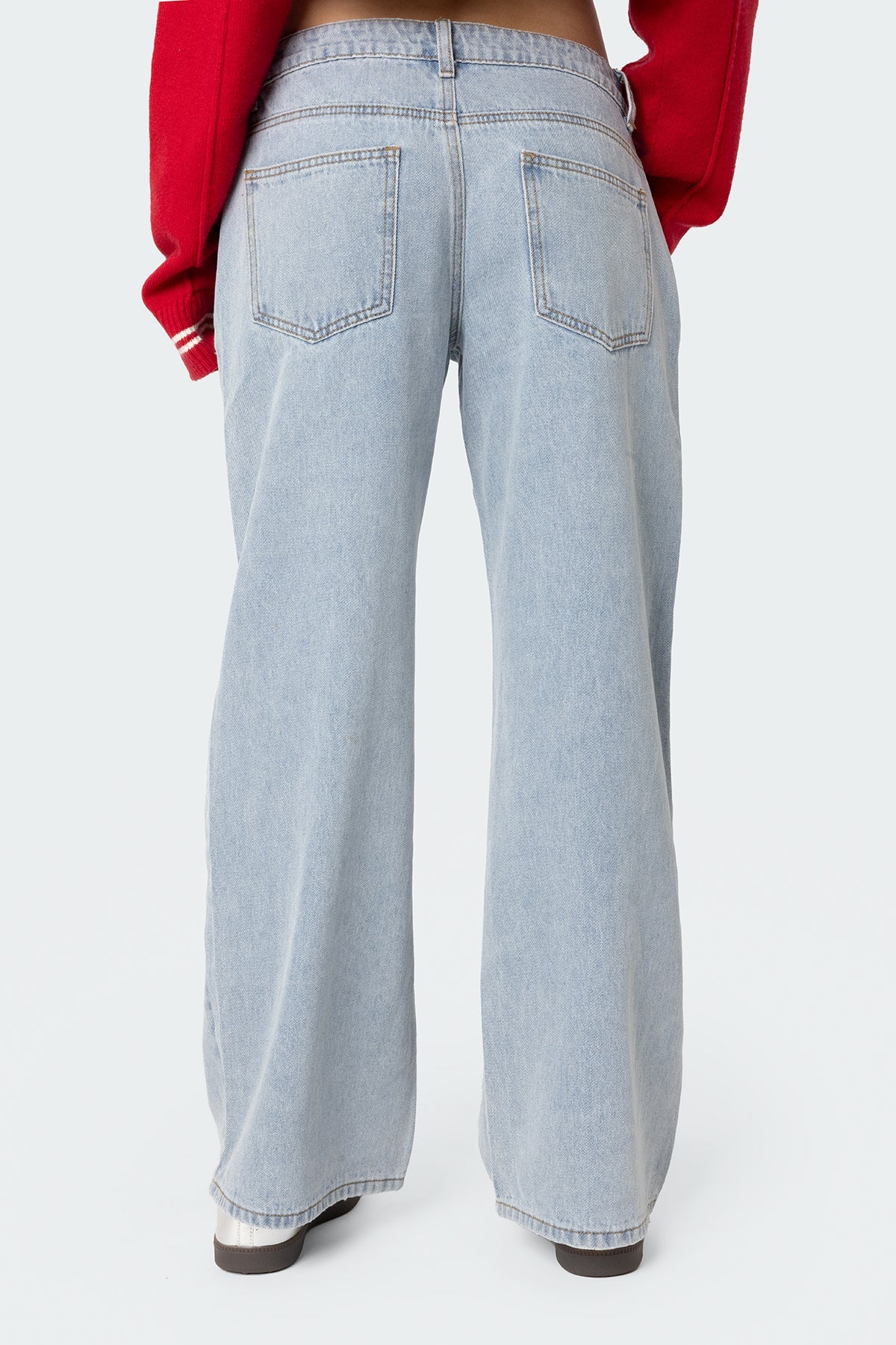 Washed Low Rise Jeans