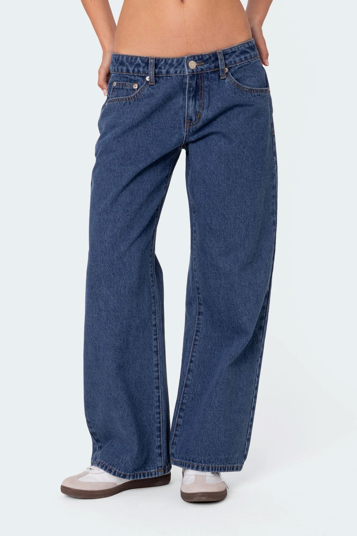 Washed Low Rise Jeans